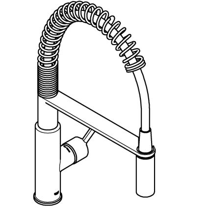 GROHE 30361000 - Drezová batéria GET 455 mm lesklý chróm