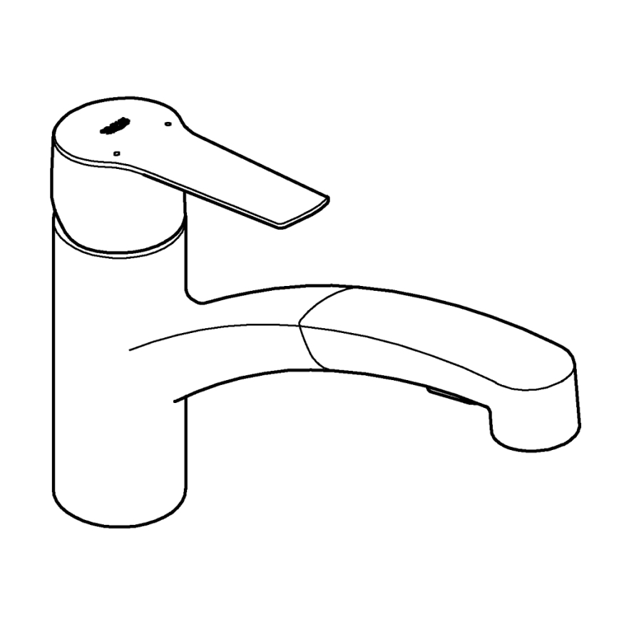 GROHE 305312431 - Drezová batéria START čierna