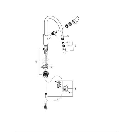 GROHE 30551000 - Drezová batéria START EDGE 357 mm lesklý chróm