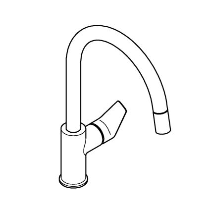 GROHE 30551000 - Drezová batéria START EDGE 357 mm lesklý chróm