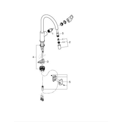 GROHE 30556000 - Drezová batéria START LOOP 357 mm lesklý chróm