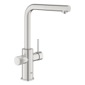 GROHE 30590DC0 - Drezová batéria s vysúvacou sprchou BLUE PURE, nerezová