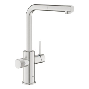 GROHE 30590DC0 - Drezová batéria s vysúvacou sprchou BLUE PURE, nerezová