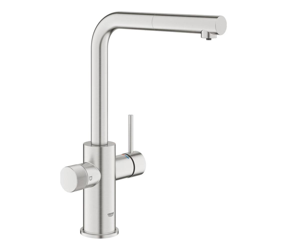 GROHE 30590DC0 - Drezová batéria s výsuvnou sprškou BLUE PURE nerez 30590DC0