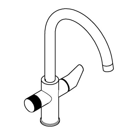 GROHE 30592000 - Drezová batéria BLUE PURE StartCurve 411 mm lesklý chróm