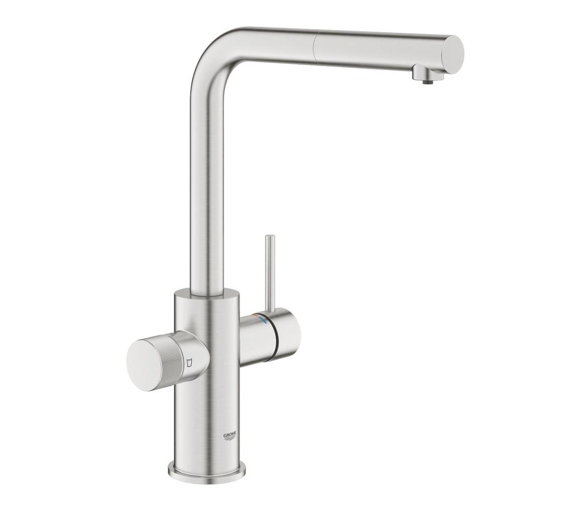 GROHE 30601DC0 - Drezová batéria BLUE PURE s vysúvacou sprchou, nerez 30601DC0