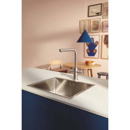 GROHE 30601DC0 - Drezová batéria BLUE PURE s vysúvacou sprchou, nerez