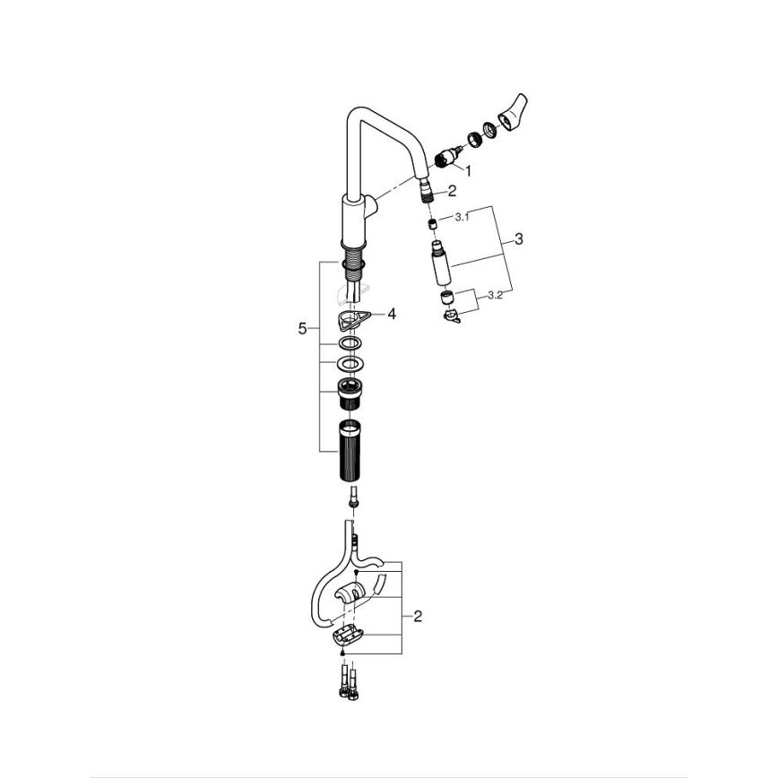 GROHE 306312430 - Drezová batéria QUICKFIX START 362 mm čierna