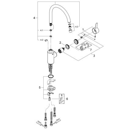 GROHE 31180000 - Drezová batéria EUROSMART COSMOPOLITAN lesklý chróm