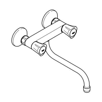 GROHE 31187001 - Drezová nástenná batéria COSTA L 200 mm lesklý chróm