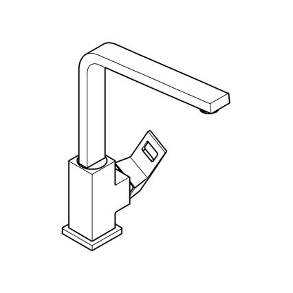 GROHE 31255000 - Drezová batéria EUROCUBE lesklý chróm