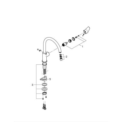 GROHE 31367001 - Drezová batéria BAUEDGE 332 mm lesklý chróm