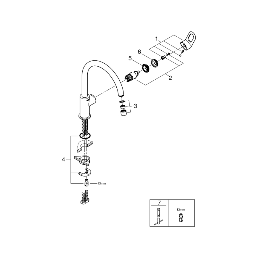 GROHE 31368000 - Drezová batéria BAULOOP 332 mm lesklý chróm