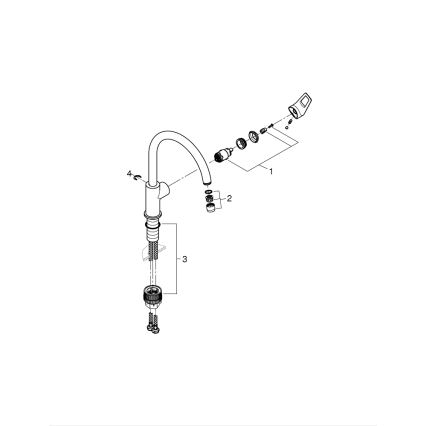 GROHE 31368001 - Drezová batéria BAULOOP lesklý chróm