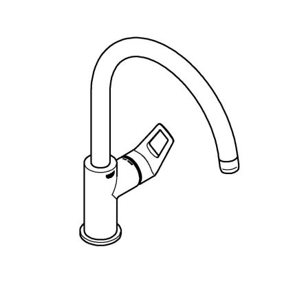 GROHE 31368001 - Drezová batéria BAULOOP lesklý chróm