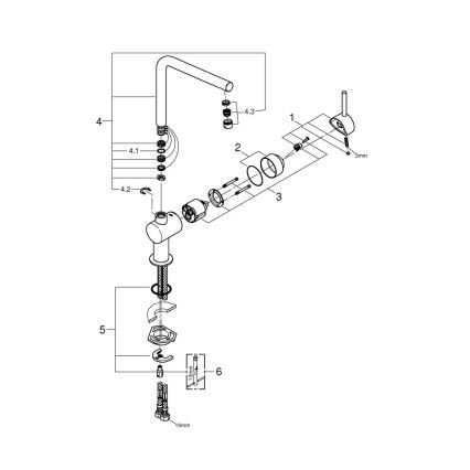 GROHE 31375000 - Drezová batéria A 360 mm lesklý chróm