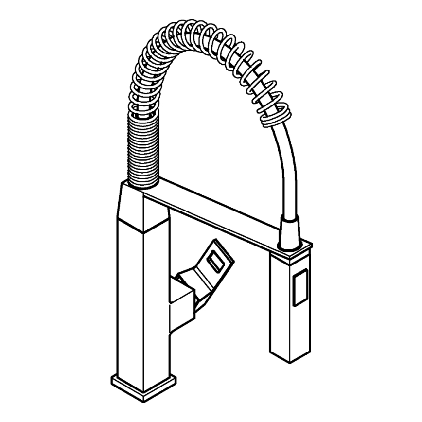 GROHE 31395000 - Drezová batéria EUROCUBE 547 mm lesklý chróm