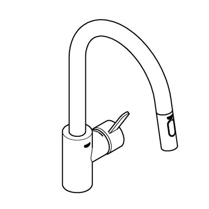GROHE 31481001 - Drezová batéria EUROSMART COSMOPOLITAN lesklý chróm