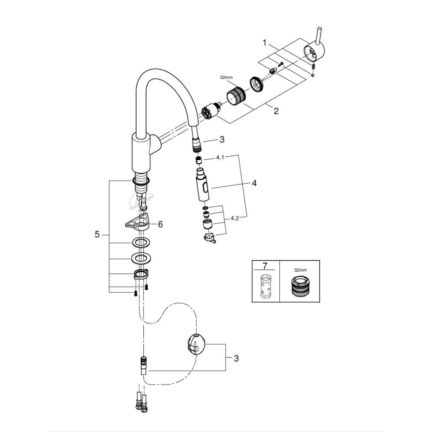 GROHE 31483002 - Drezová batéria CONCETTO lesklý chróm