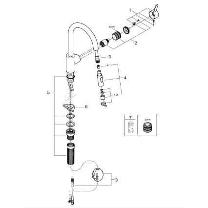 GROHE 31484001 - Drezová batéria GET lesklý chróm
