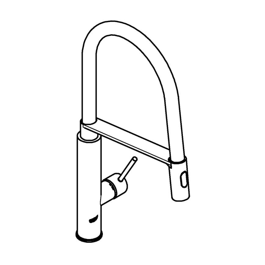 GROHE 31491000 - Drezová batéria CONCETTO s profesionálnou sprchou lesklý chróm
