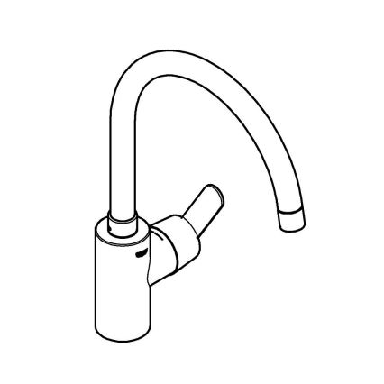 GROHE 31494001 - Drezová batéria GET, lesklý chróm