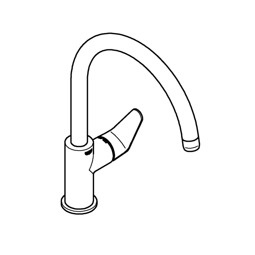 GROHE 31536001 - Drezová batéria BAUCURVE 332 mm, lesklý chróm