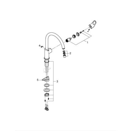 GROHE 31555001 - Drezová batéria START FLOW 332 mm lesklý chróm