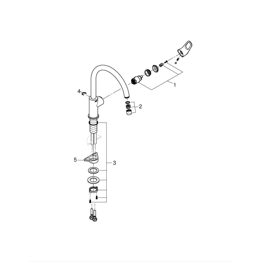 GROHE 31555001 - Drezová batéria START FLOW 332 mm lesklý chróm