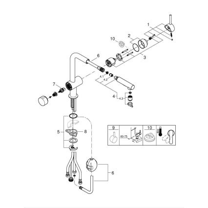 GROHE 31558GN0 - Drezová batéria A zlatá