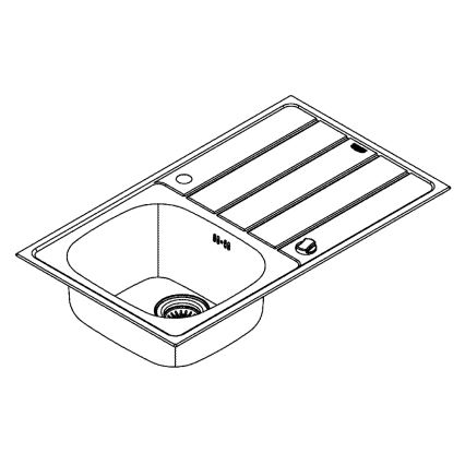 GROHE 31562SD1 - Sada kuchynského drezu s batériou BAU 860 x 500 mm z nerezovej ocele