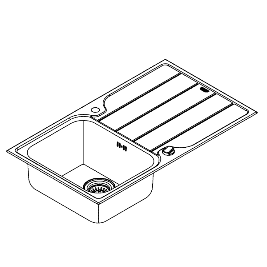 GROHE 31571SD1 - Drez K500 860 × 500 mm z nerezovej ocele