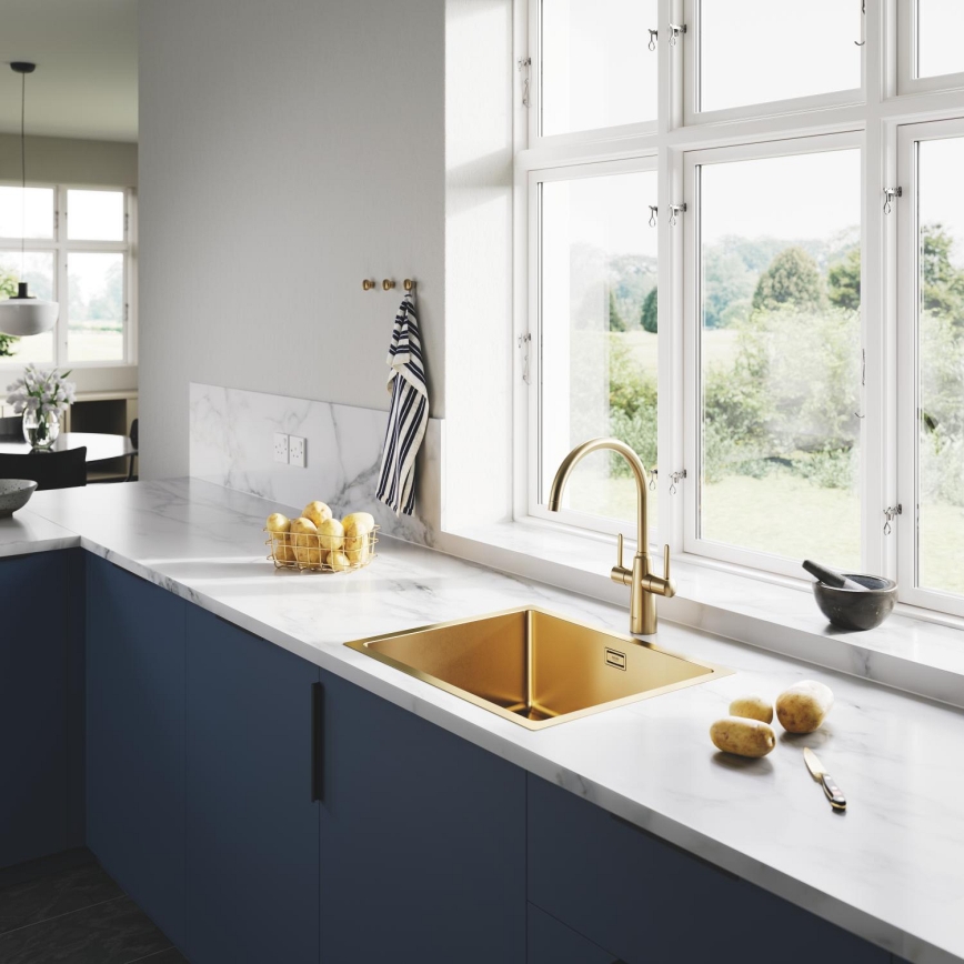 GROHE 31574GN1 - Kuchynský drez K700U 550 x 450 mm zlatý