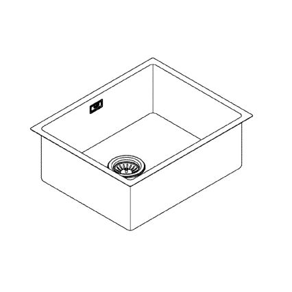 GROHE 31574SD1 - Kuchynský drez K700U 550 x 450 mm nerezová oceľ