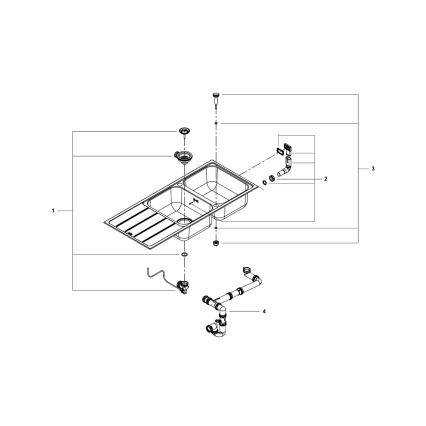 GROHE 31588SD1 - Drez K500 1160 × 500 mm nerez