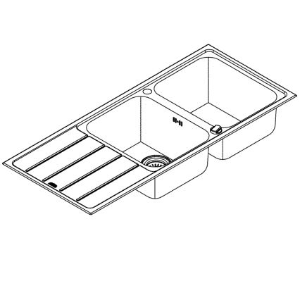 GROHE 31588SD1 - Drez K500 1160 × 500 mm nerez