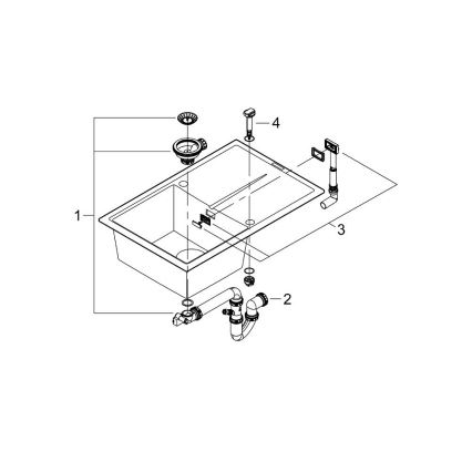 GROHE 31639AP0 - Drez K400 780 × 500 mm kameň/čierna