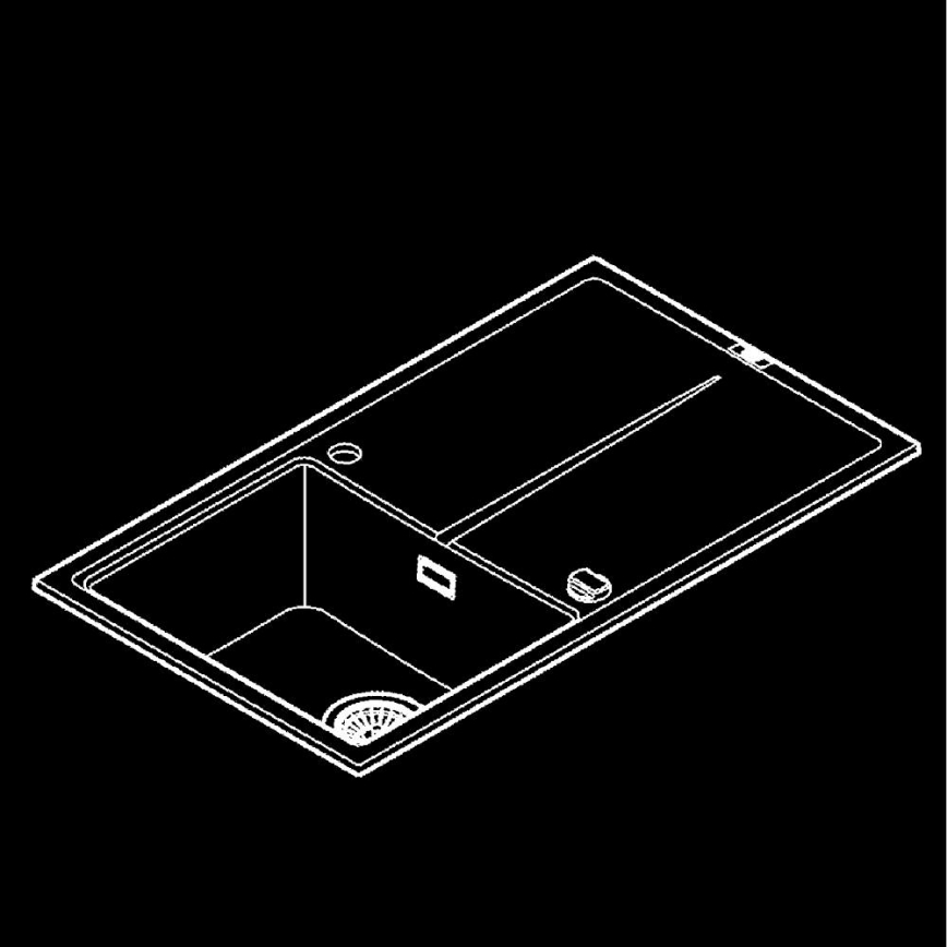 GROHE 31640AP0 - Kompozitný drez K400 860 × 500 mm čierny