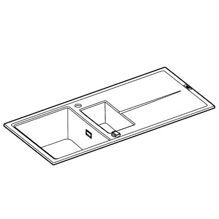 GROHE 31642AP0 - Drez K400 1000 × 500 mm granit/čierna