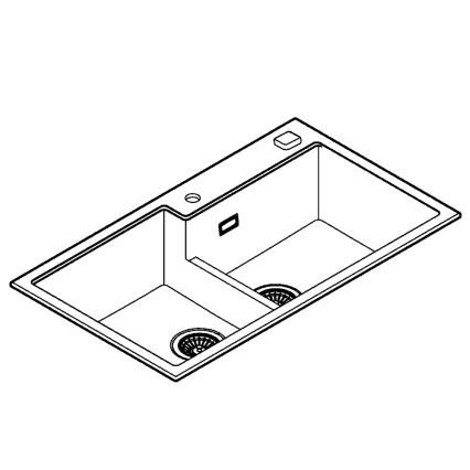 GROHE 31649AP0 - Drez K500 860 × 500 mm granit/čierna