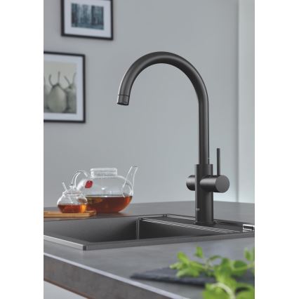 GROHE 31651AP0 - Kuchynský drez K700 560 × 510 mm granit/čierna