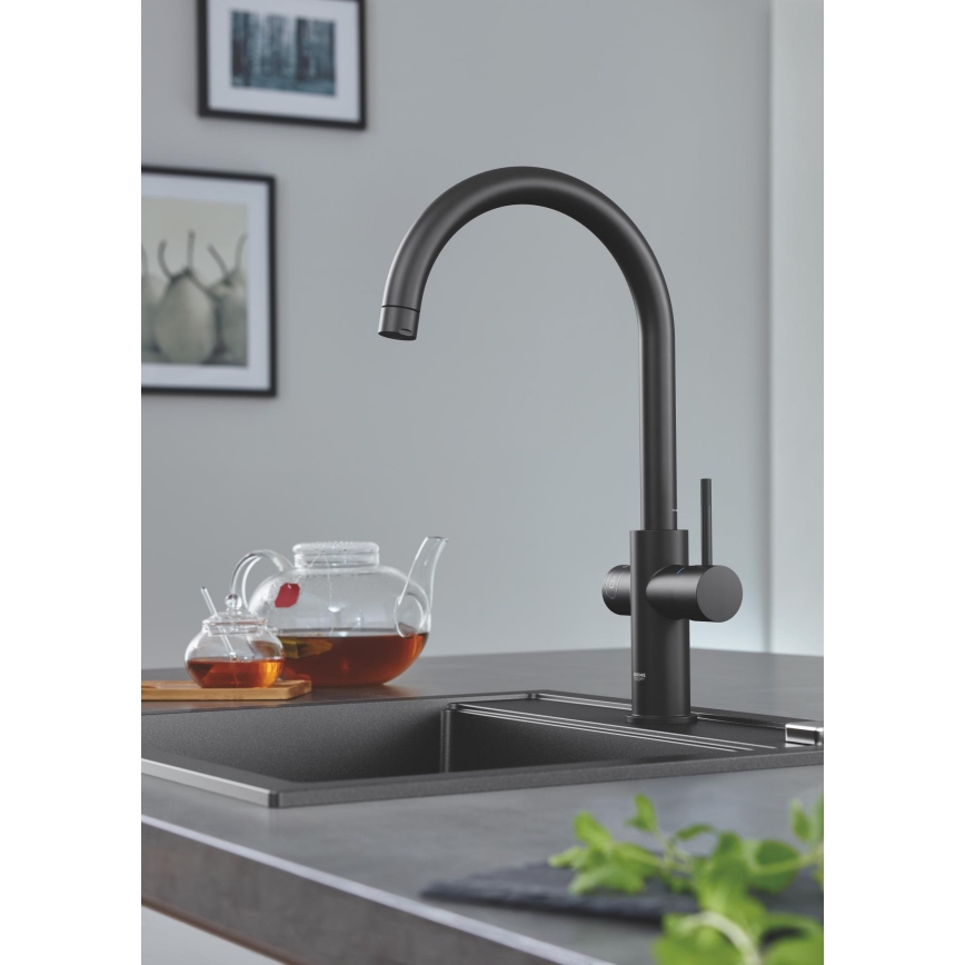 GROHE 31651AP0 - Kuchynský drez K700 560 × 510 mm granit/čierna