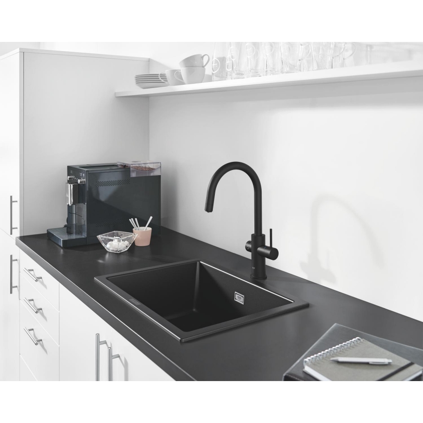 GROHE 31655AP0 - Drez K700U 610 × 460 mm čierny kameň/čierna