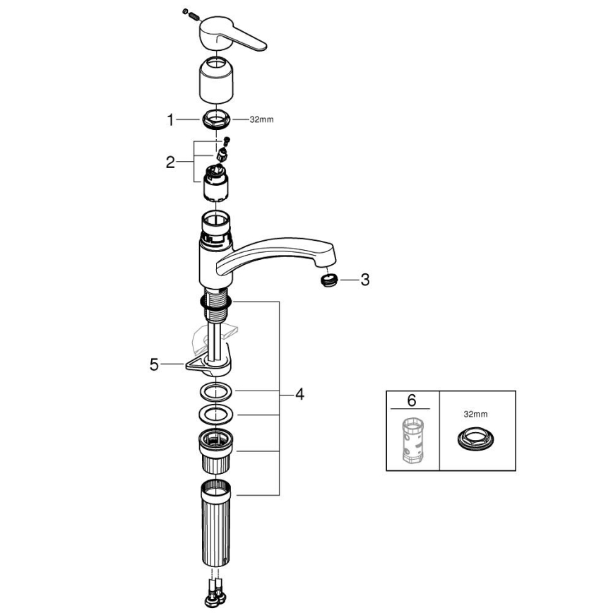 GROHE 31685000 - Drezová batéria STARTECO lesklý chróm