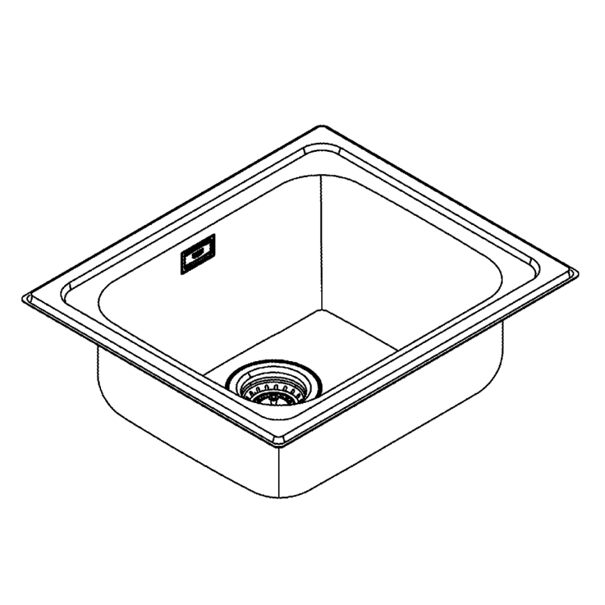 GROHE 31719SD0 - Nerezový kuchynský drez K200 533 × 457 mm