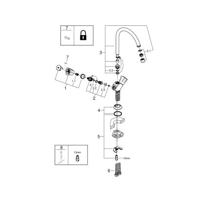 GROHE 31831001 - Drezová batéria COSTA L lesklý chróm