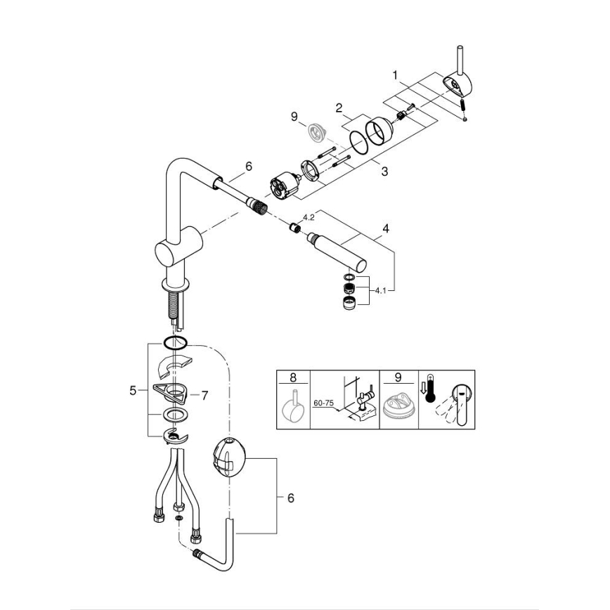 GROHE 32168DC0 - Drezová batéria A nerezová oceľ