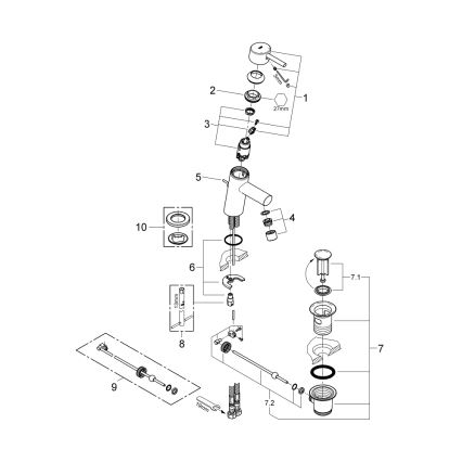 GROHE 32204001 - Umývadlová batéria CONCETTO DN 15 lesklý chróm