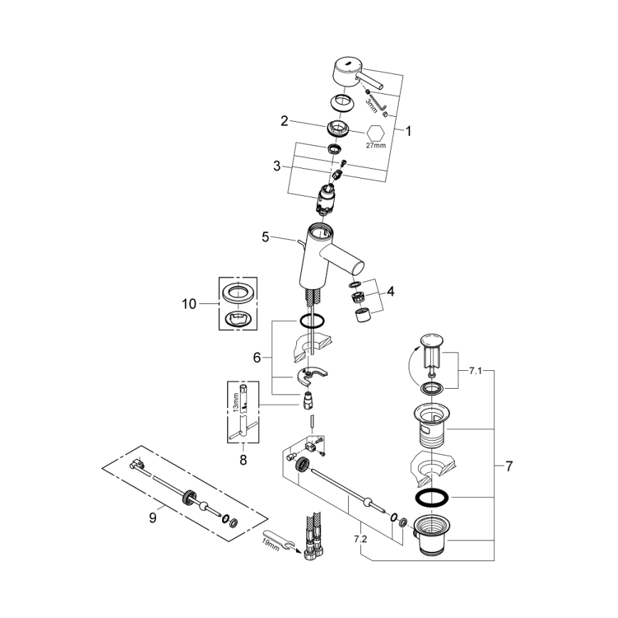 GROHE 32204001 - Umývadlová batéria CONCETTO DN 15 lesklý chróm