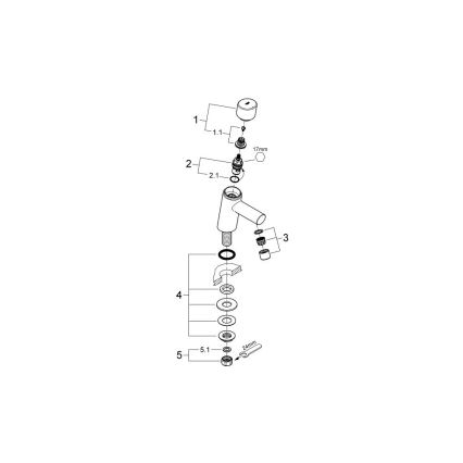 GROHE 32207001 - Páková umývadlová batéria CONCETTO XS, lesklý chróm